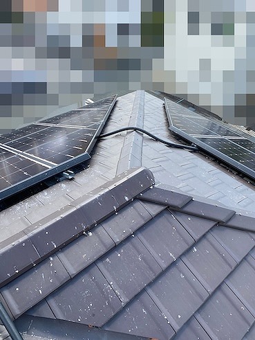 太陽光パネル　フン被害　鳥の巣